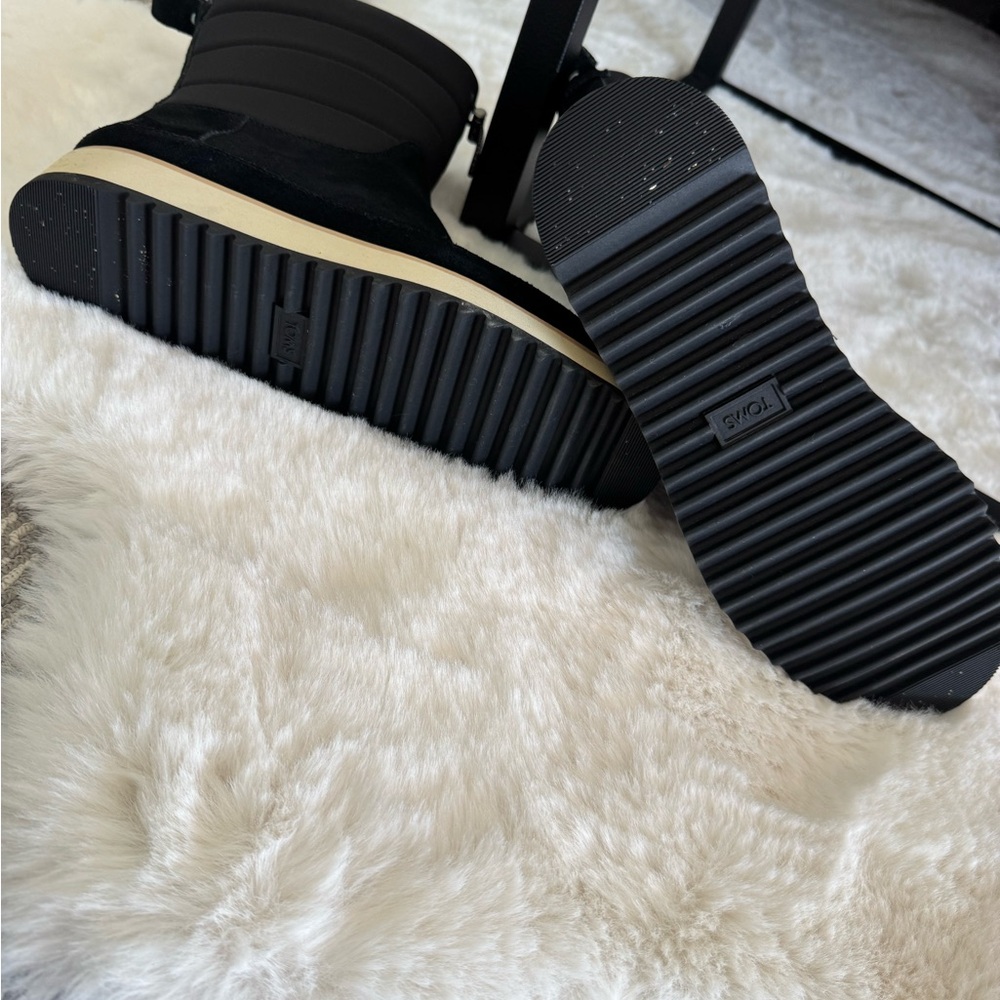 Toms Black Suede Boots - Picture 3 of 5